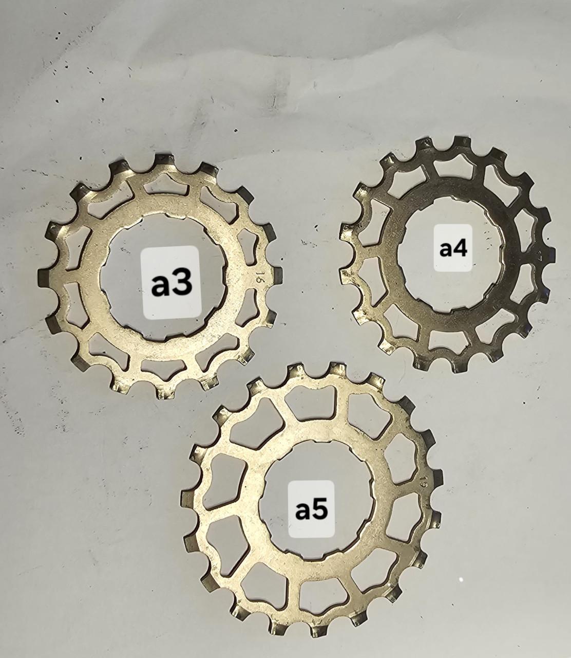 Diverse casette bladen racefiets