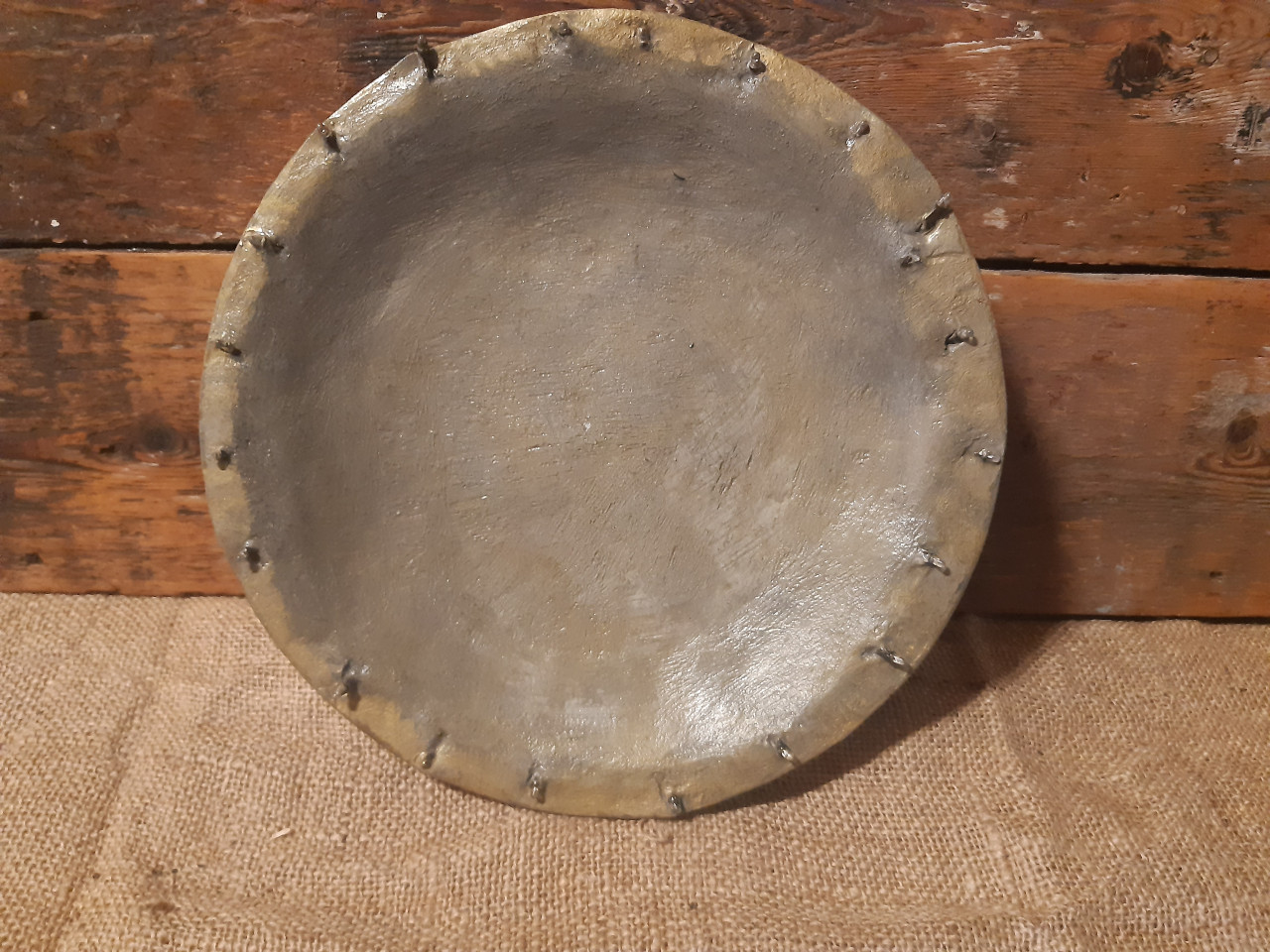 Betonnen schaal en waxine bakjes voor op terras of binnenshuis