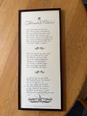Ingelijst Zeeuws Volkslied