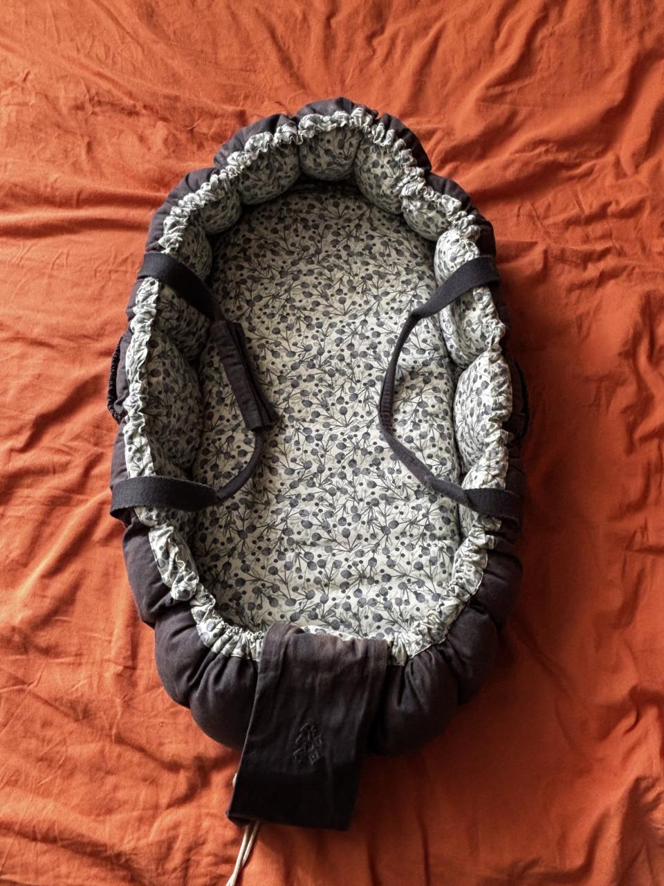 Babynestje sebra 3 in 1 reiswiegje blue olive