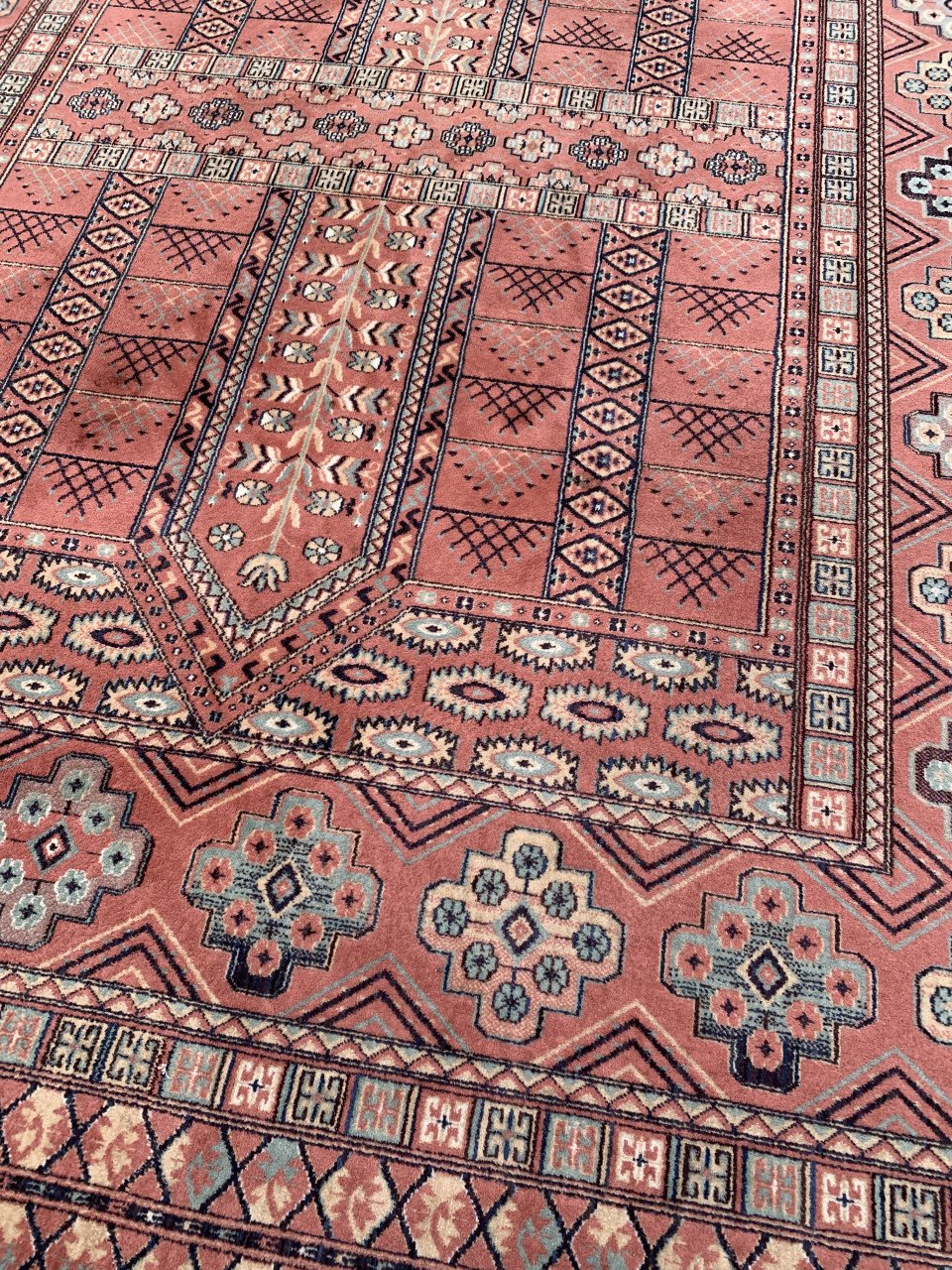 ✨Prachtig Sfeervol Roze Vintage Vloerkleed van Zuiver Scheerwol✨