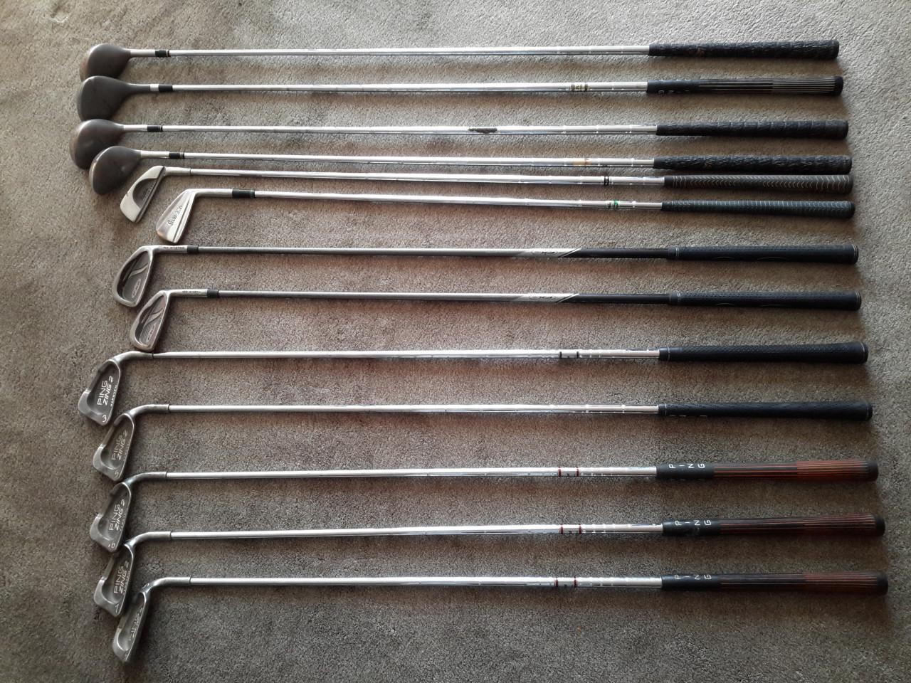 Golfset met vijf Ping Zing 2, no. 3,5,6,7 en S