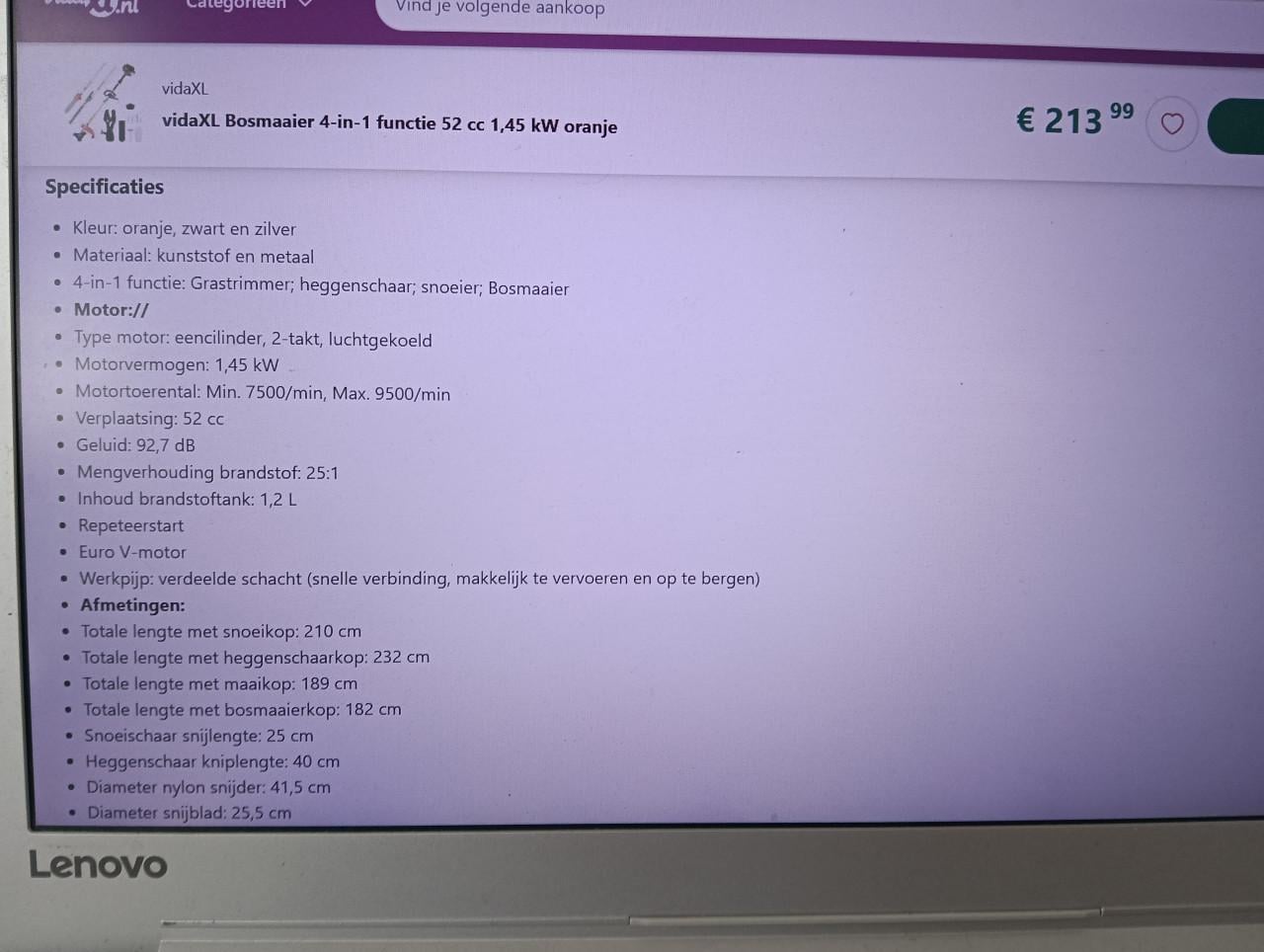 Bosmaaier benzine 4 in 1