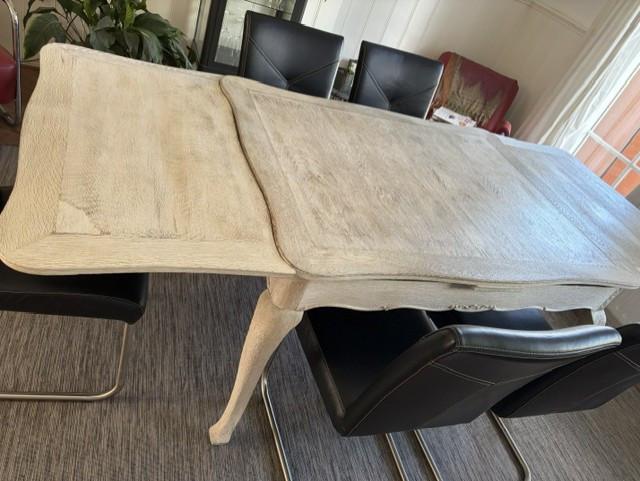 Prachtige landelijke brocante uitschuifbare eettafel