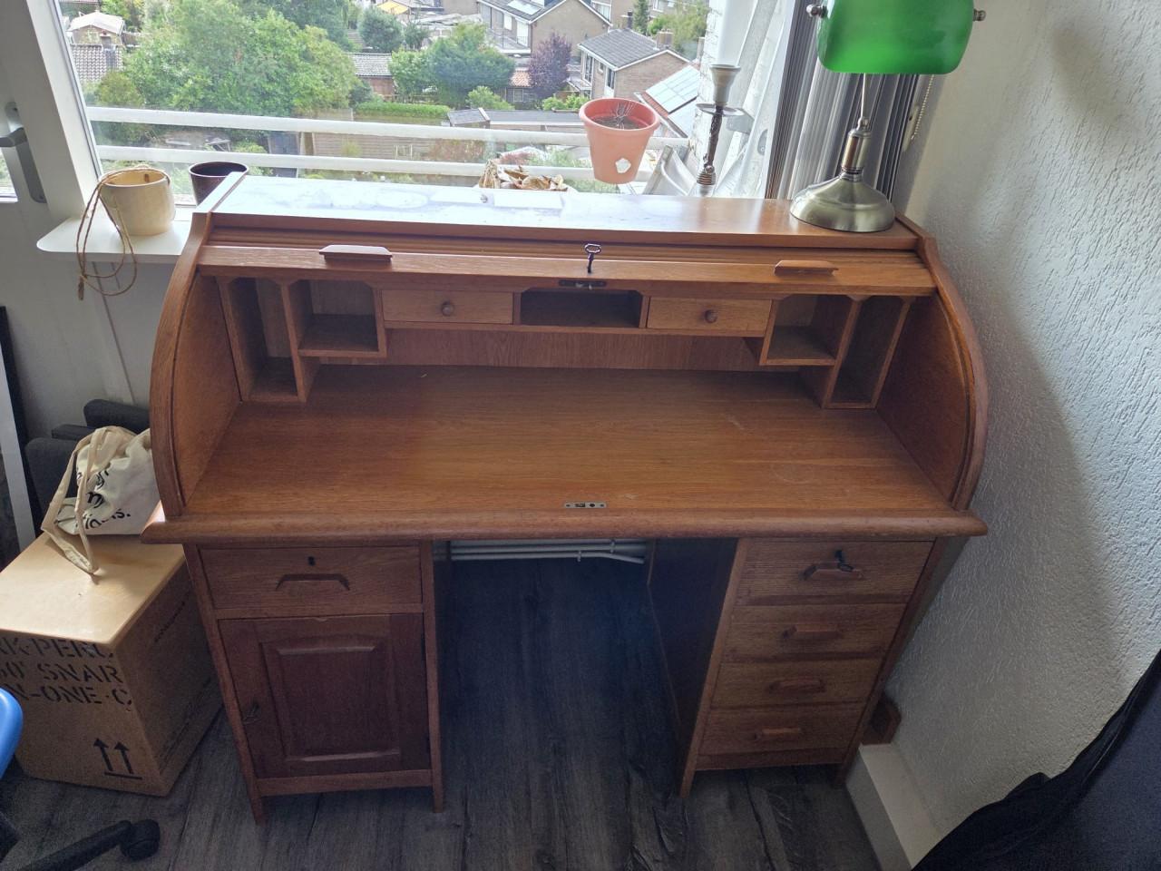 Secretaire blank eiken