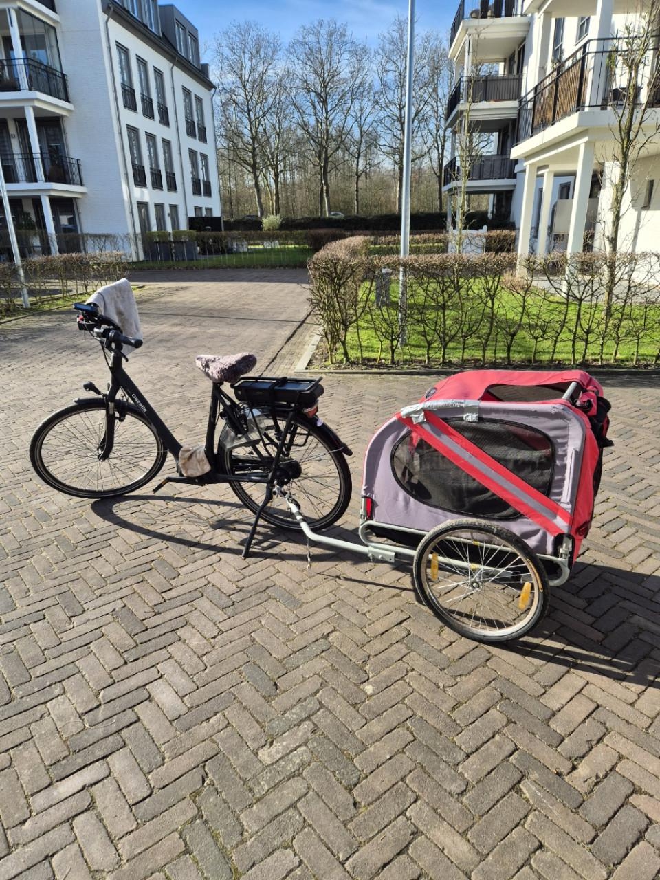 Hondenkar voor achter de fiets