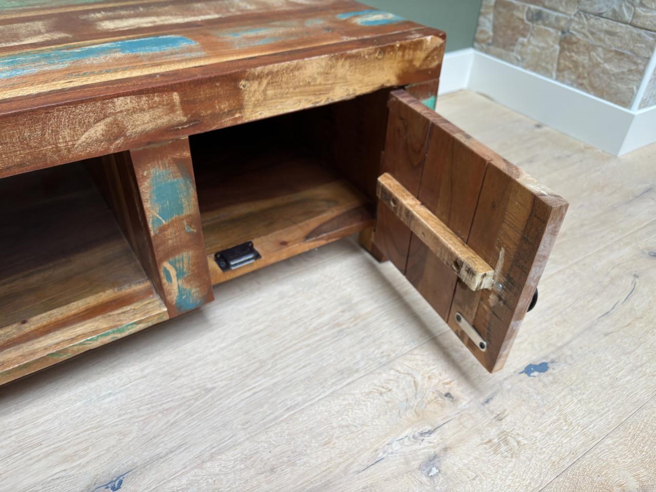 Tv-meubel vintage stijl gerecycled hout