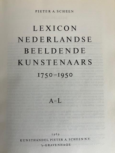SCHEEN PIETER A. LEXICON NEDERLANDSE BEELDENDE KUNSTENAARS MET SUPPLEMENT