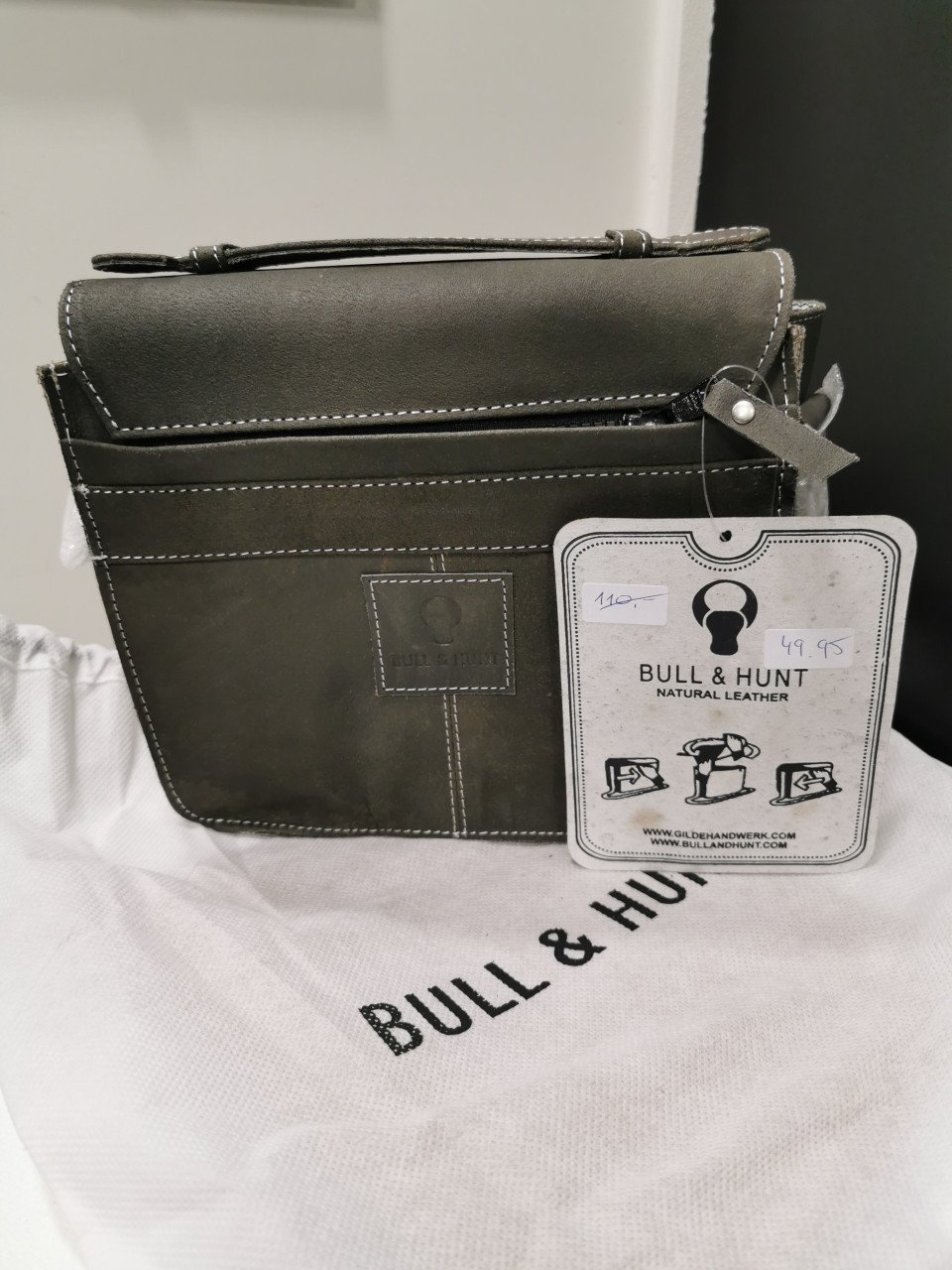 Bull & Hunt messengerbag leer - nieuw