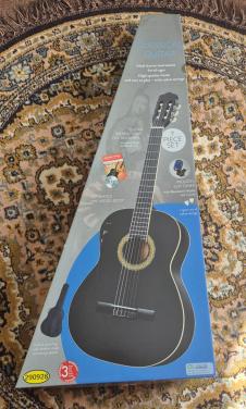 Klassieke gitaar Sheffield 6-delig set - Zwart - Incl. tas + tuner