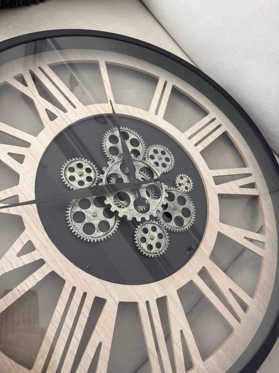 Industriele wandklok “Roman Vintage Metal”
