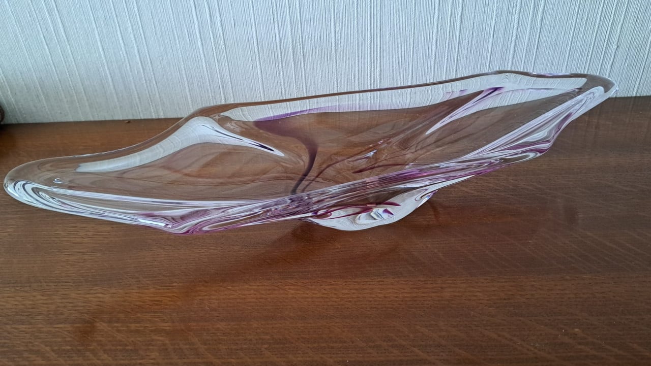 Mooie glazen schaal van Murano glas.