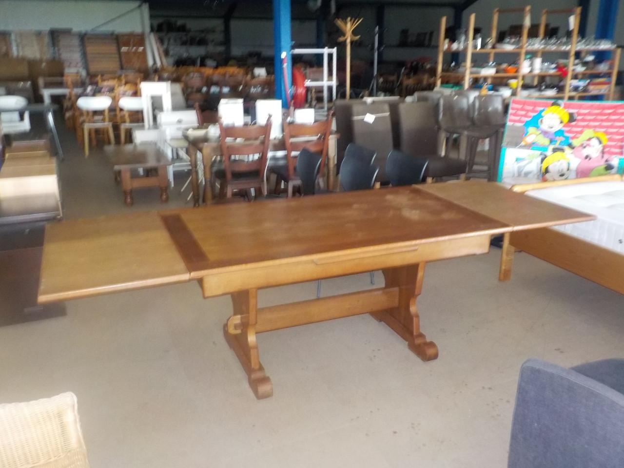 Stevige extra grote verlengbare eettafel 260 x 95 cm