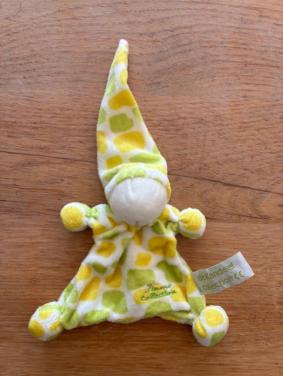 Knuffeldoekje Tiamo Kandeel popje groen geel tutdoekje
