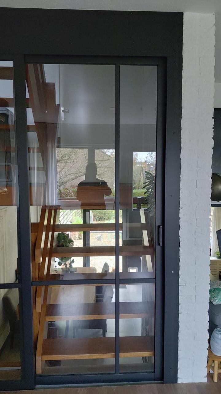 Nieuwe Zwarte deur, metaallook, industrieel