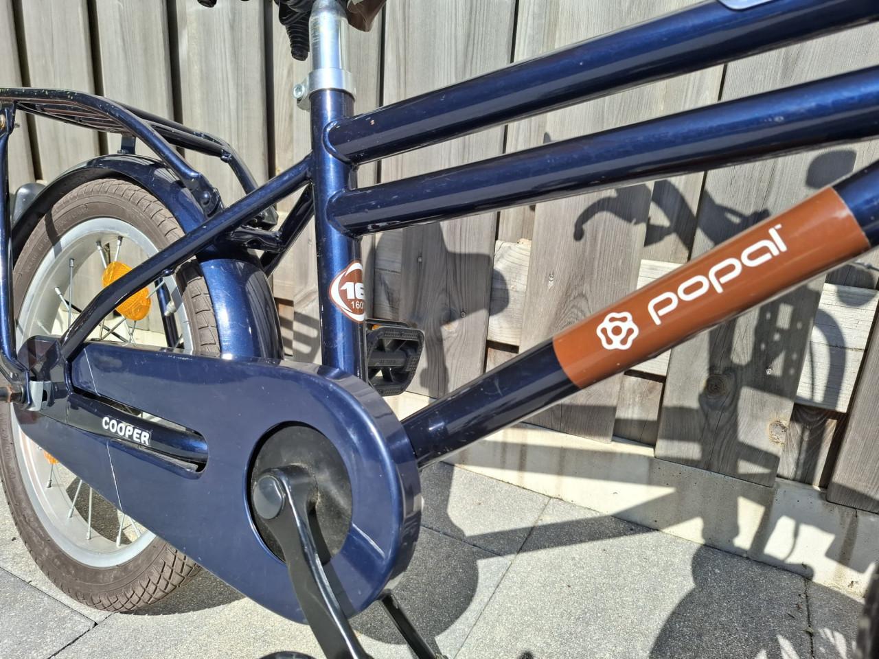 Kinderfiets Popal donkerblauw 16 inch