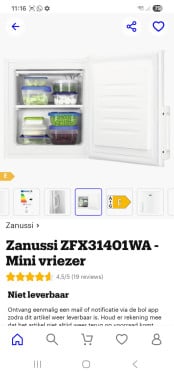 Mini vriezer