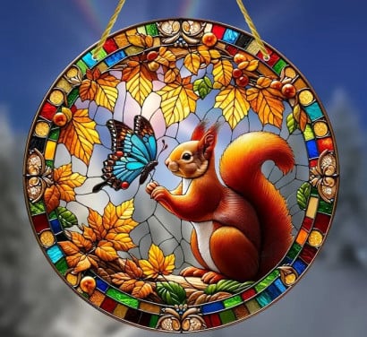 Raamhanger eekhoorn ( herfst sfeer )