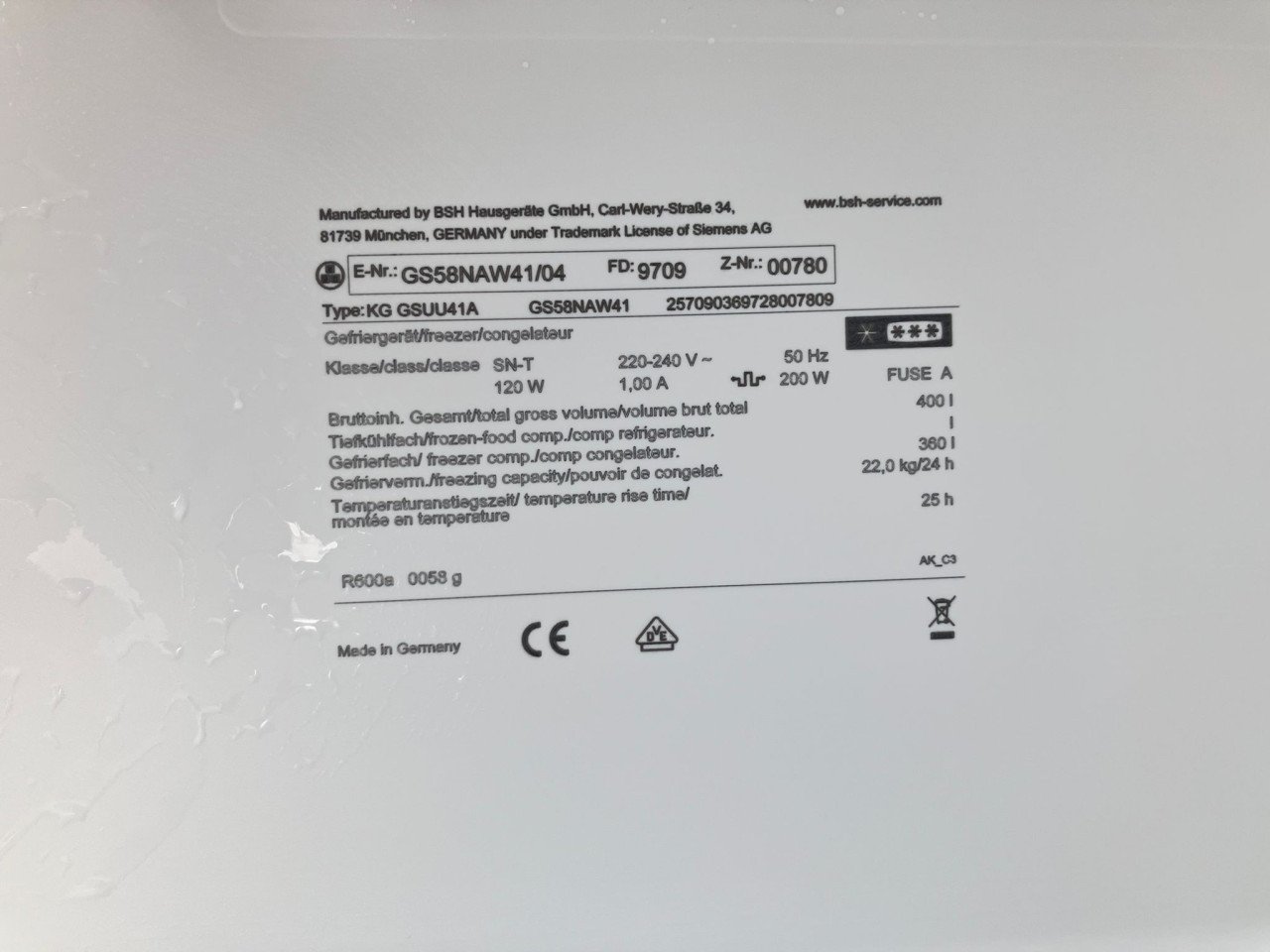 Siemens Vriezer A+++ No Frost