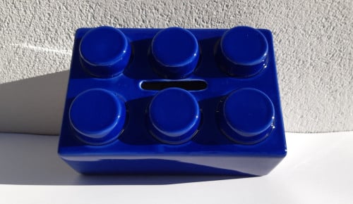Lego spaarpot , model bouwsteen.