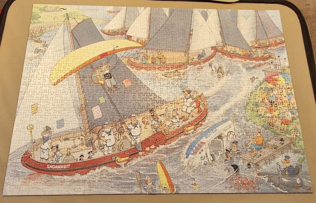 Puzzels Jan van Haasteren 2x1000 de Kaasmarkt/Skutsesilen