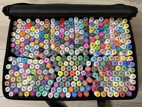 Ohuhu markers set 320 (brush & fine) - NIEUWE STAAT