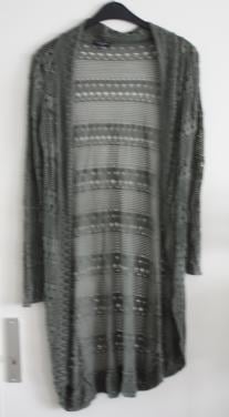 Groene open gewerkte vest maat xs