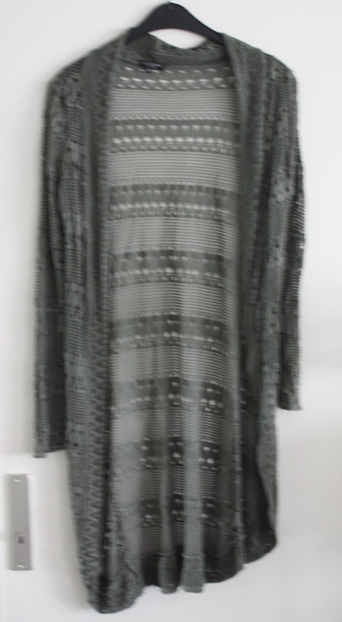 Groene open gewerkte vest maat xs