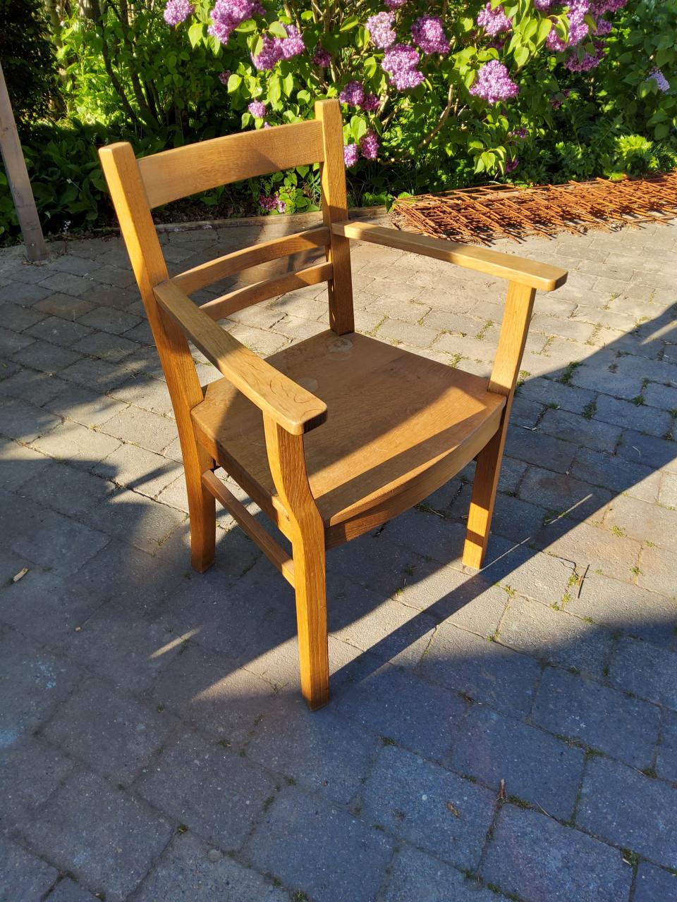 Eiken houten bureaustoel