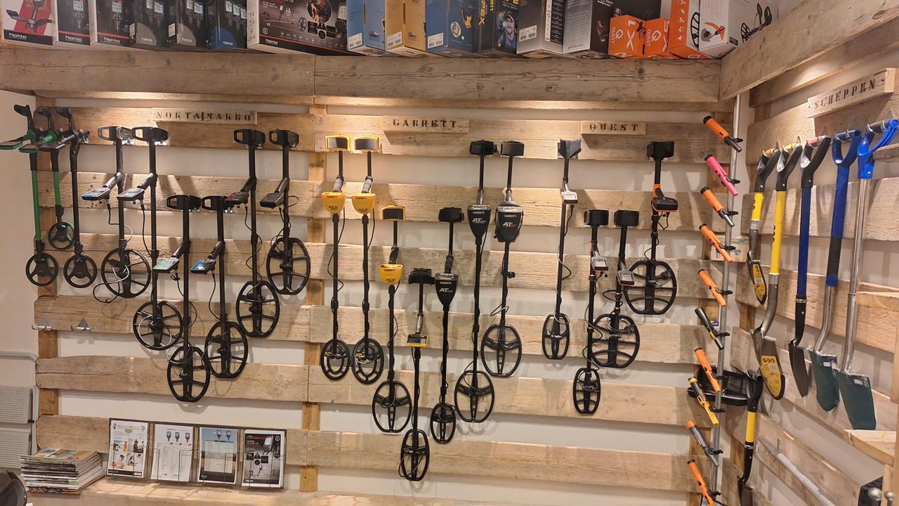 Metaaldetectie showroom De Detectorshop
