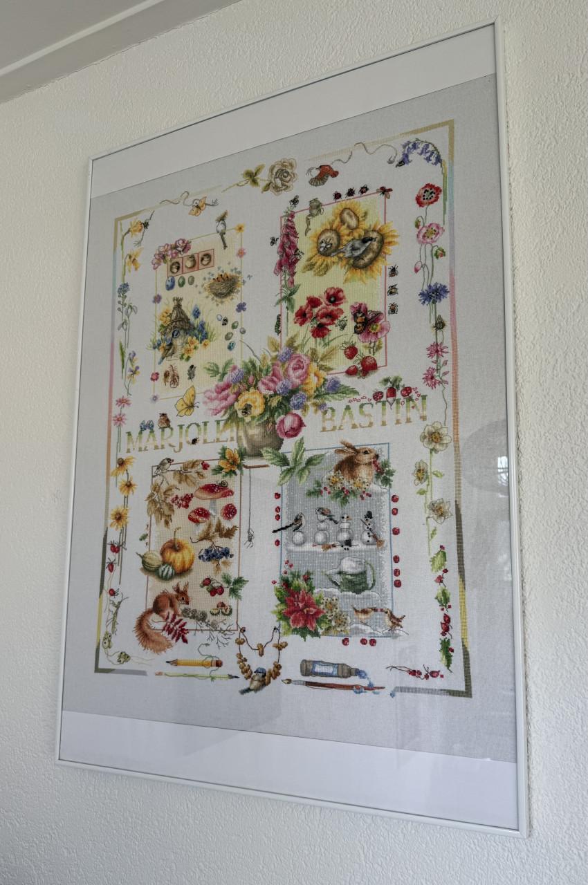 Borduur werkjes / daimantpainting ingelijst