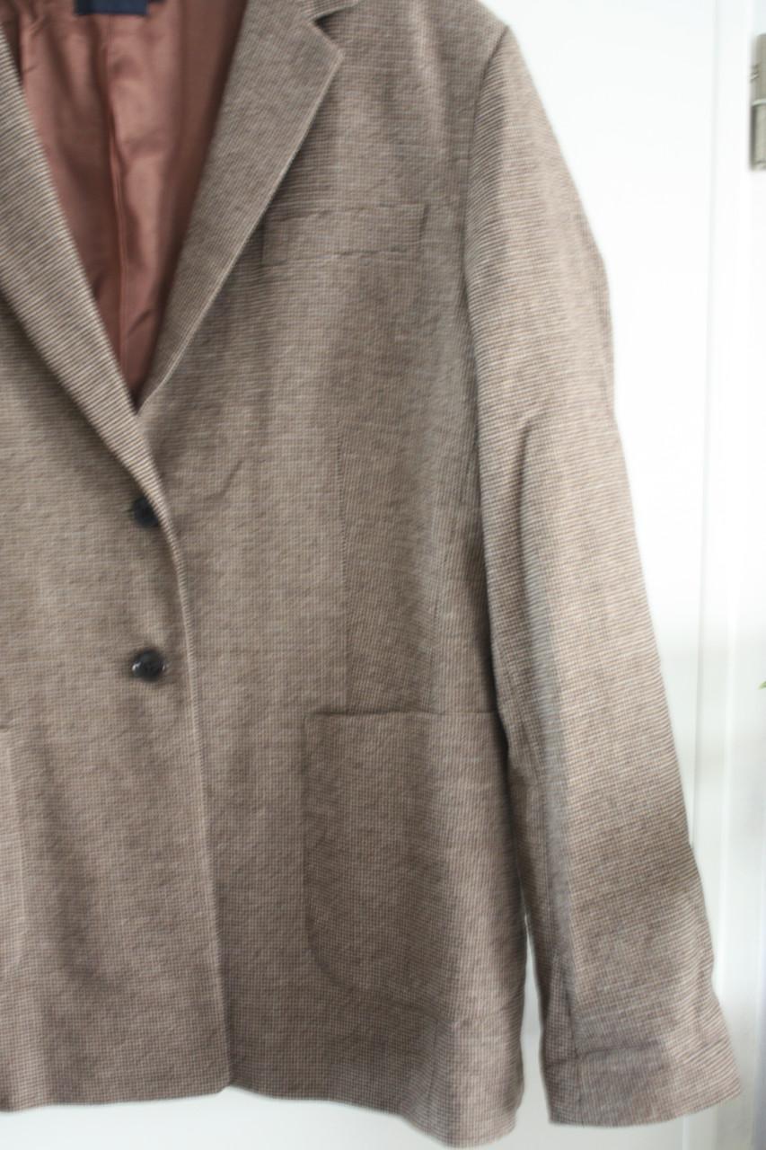 Bruin geblokte blazer maat 42