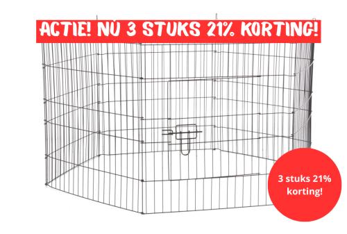 Bij 3 stuks 21% korting! KG1 Draadren – Zwart – Nieuw konijnenren