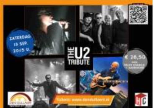 U2 Tribute in Hulst 2 tickets voor €50