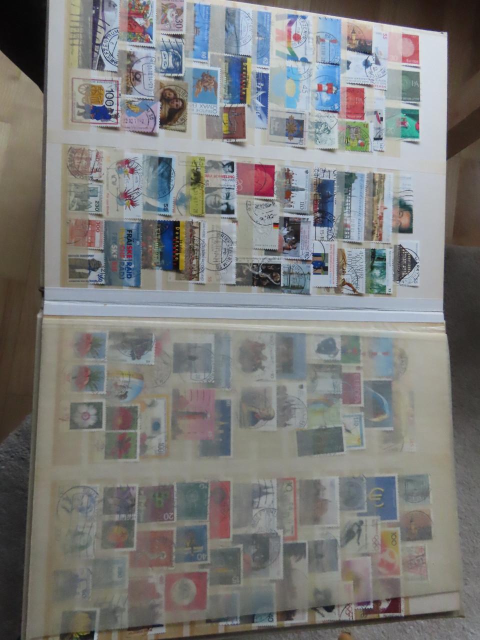 Stokboek vol postzegels Duitsland