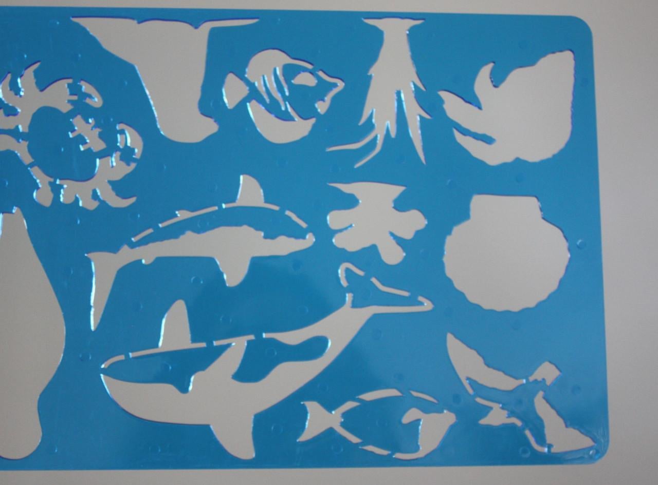 Set van 10 verschillende tekenmallen