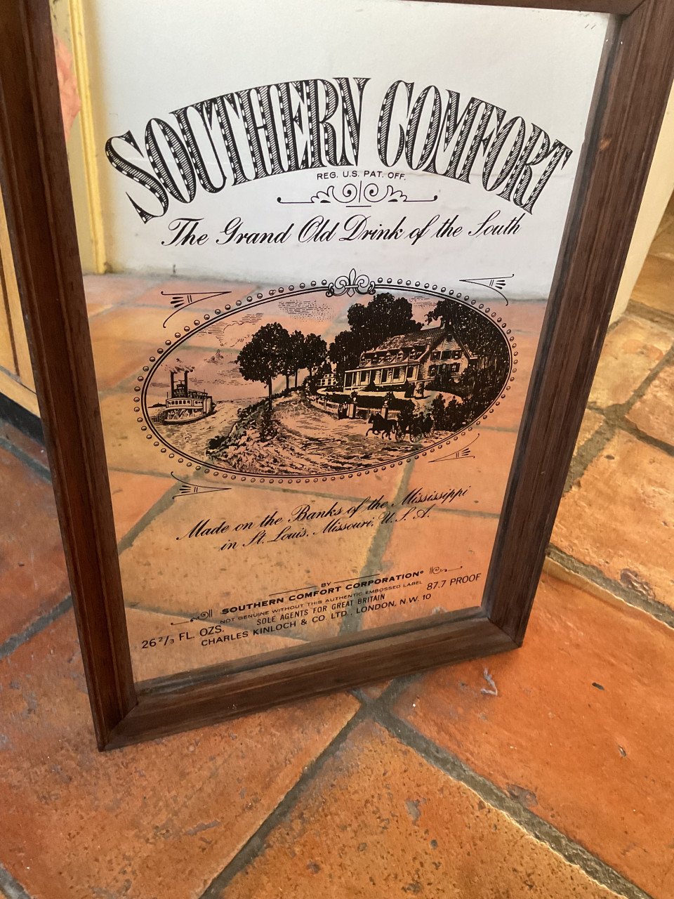 Reclame spiegel Southern Comfort