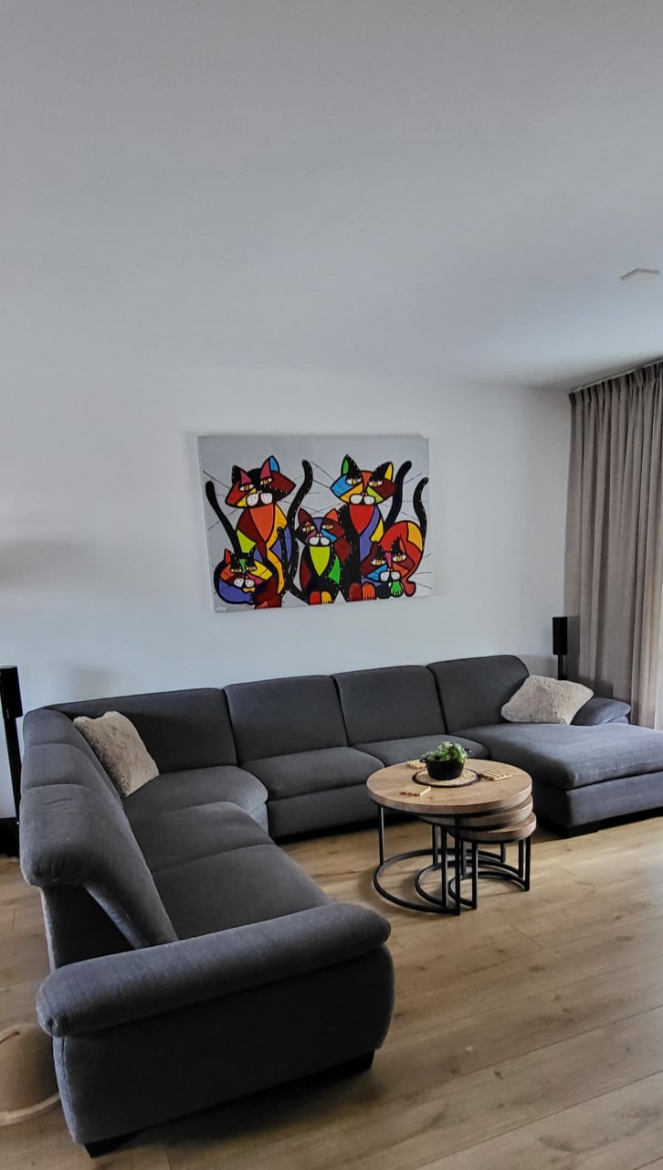 Te koop hoekbank ( donker grijs )