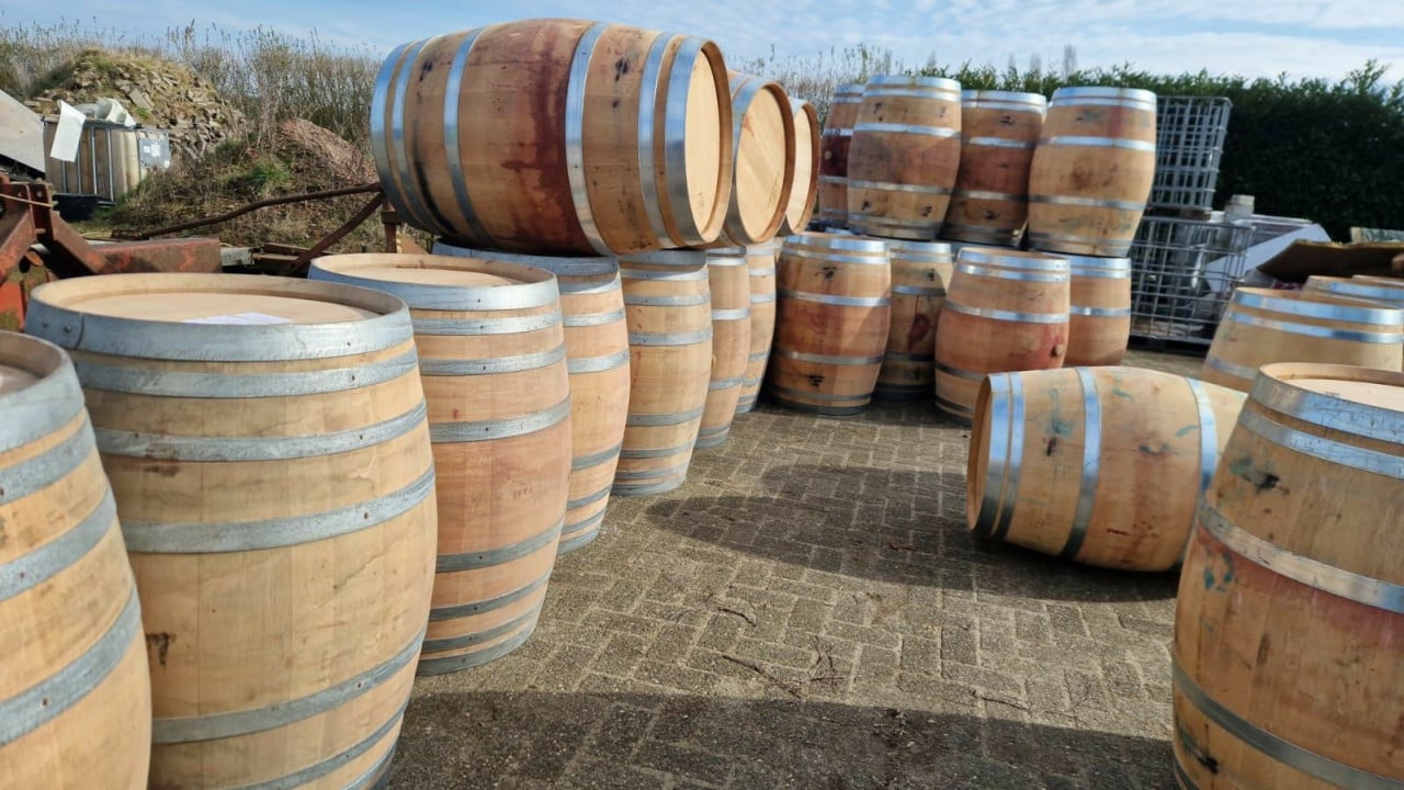 Regenton van zwaar eiken wijnvat - 220 ltr