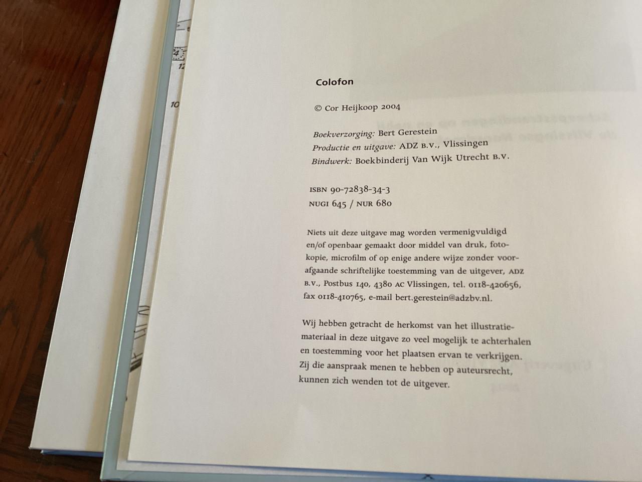 4x boeken over schepen door Cor Heijkoop