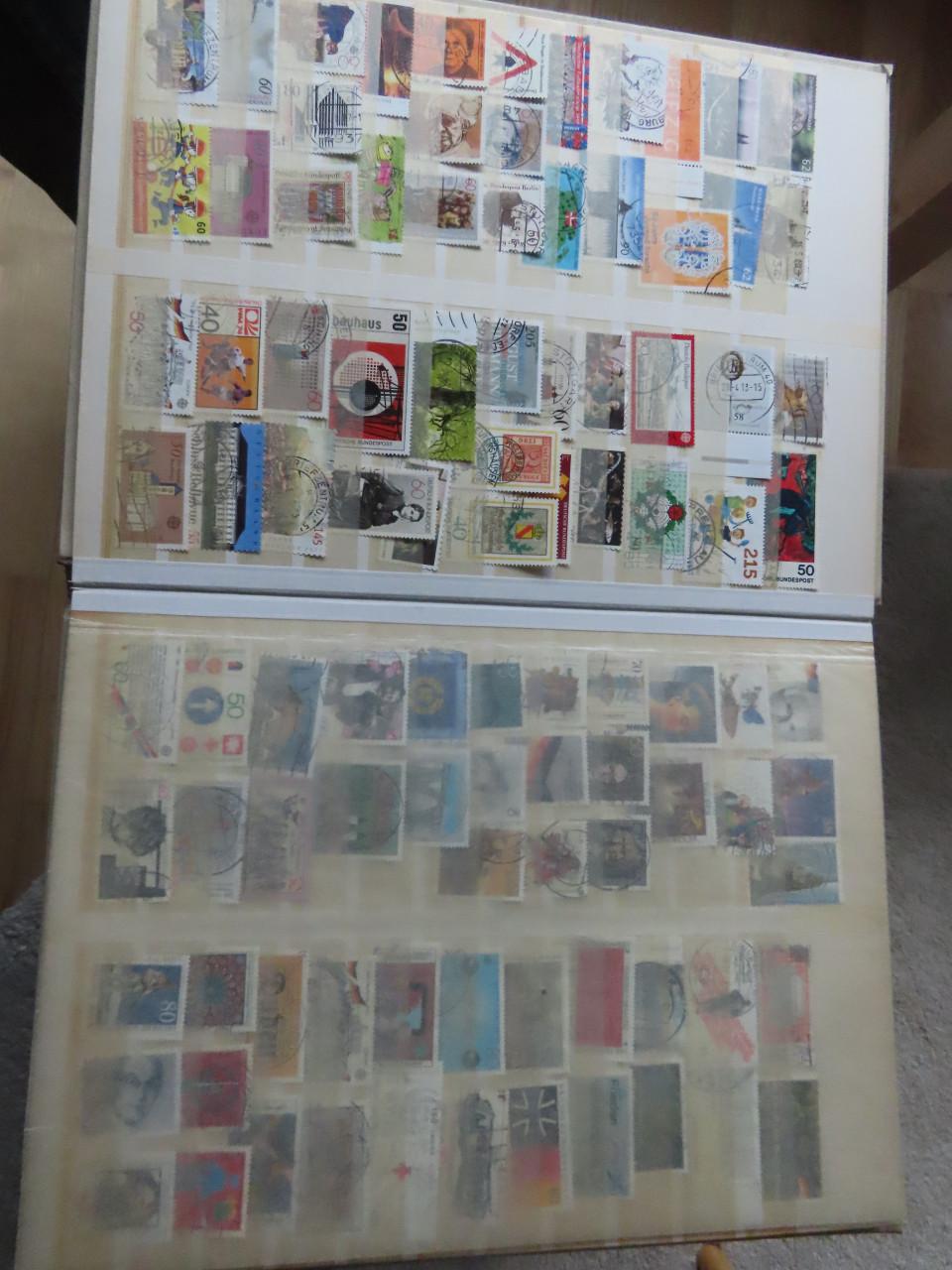 Stokboek vol postzegels Duitsland