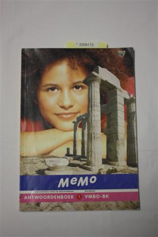 Geschiedenis voor de basisvorming Memo 1 vmbo-bk Antwoordenboek €.2,50