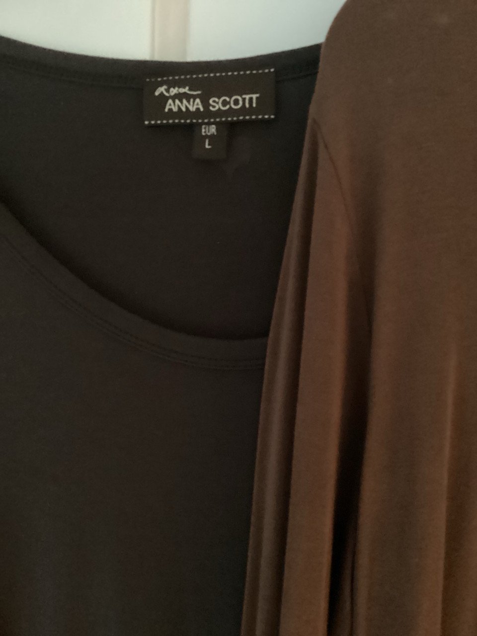3 jurkjes anna scott zwart grijs bruin zgan maat l