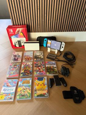 Nintendo Switch Oled 10 spellen accessoires