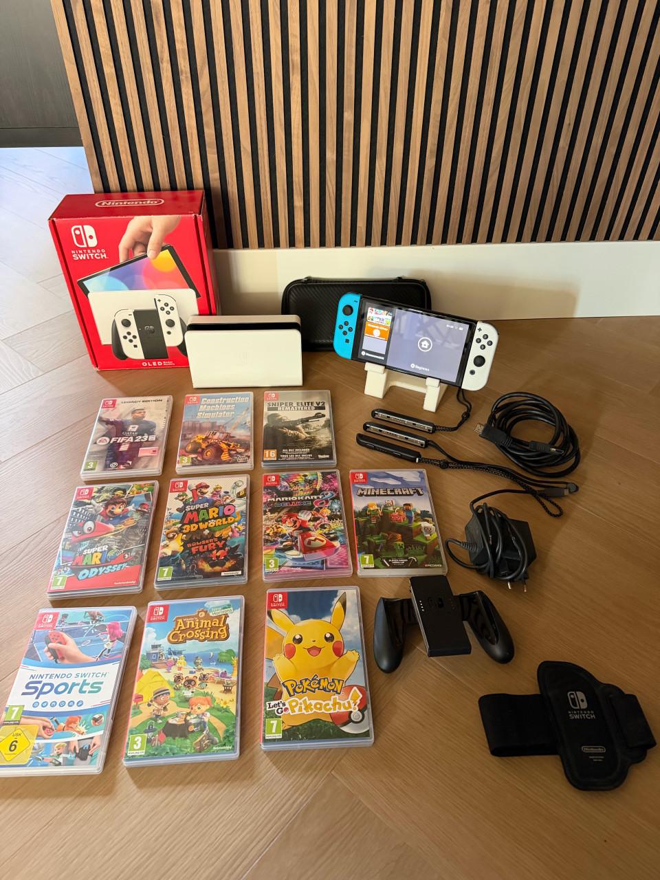 Nintendo Switch Oled 10 spellen accessoires