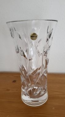 Ravenna zware loodkristallen vaas met bladmotief