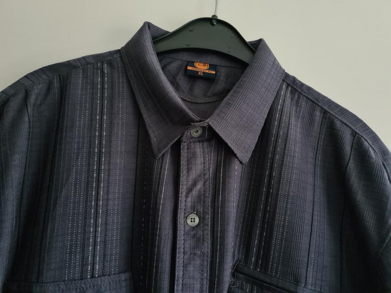 Donker grijs shirt van L H met korte mouwen Mt XL