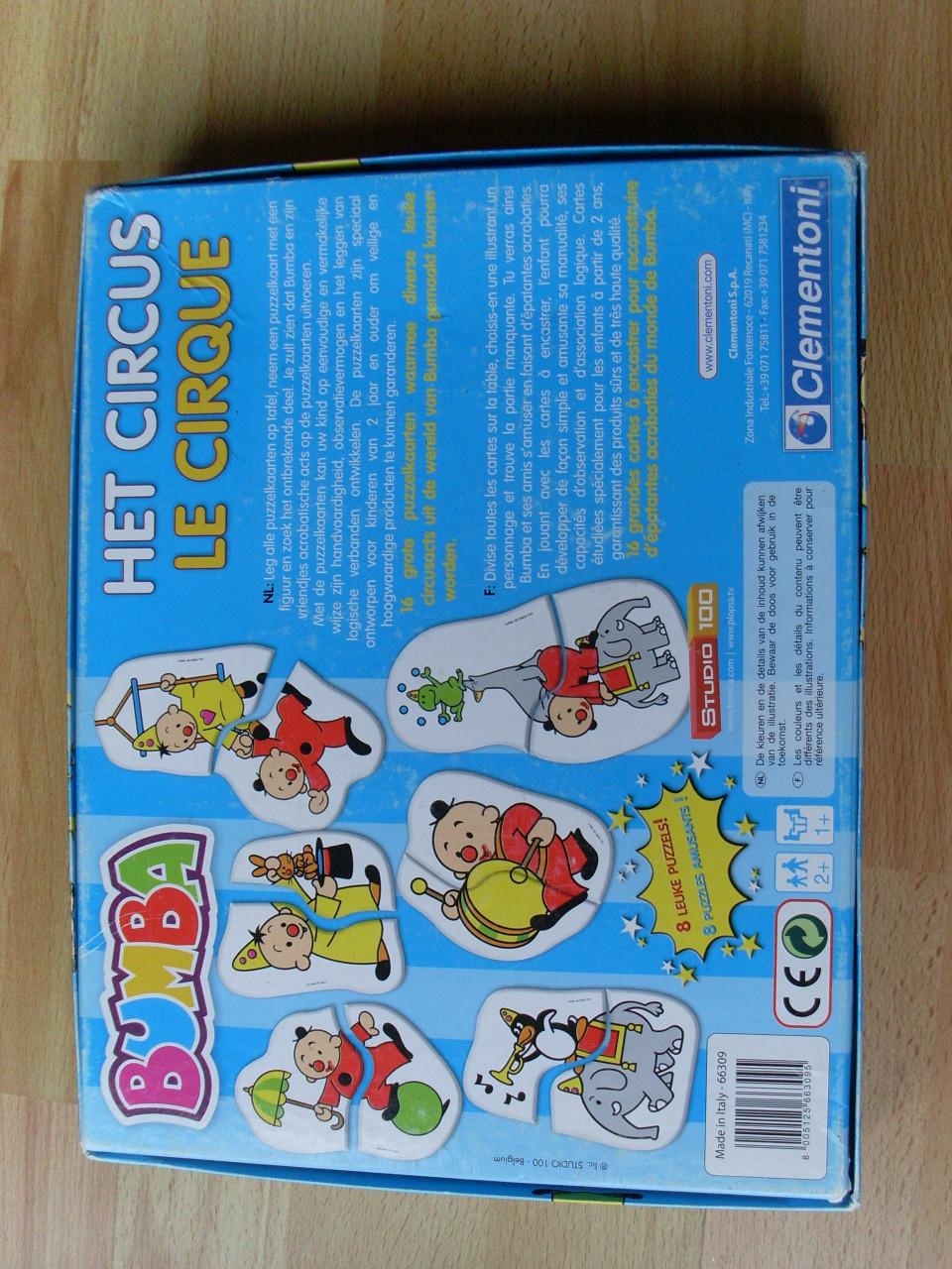 Bumba puzzel het circus (8 stuks)