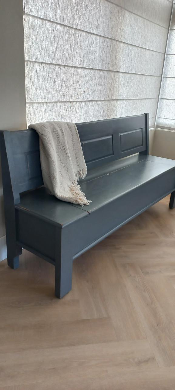 Brocante houten klepbank - 1.80m