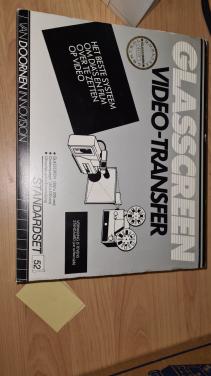 Glasscreen voor kopiëren van smalfilm en dia's